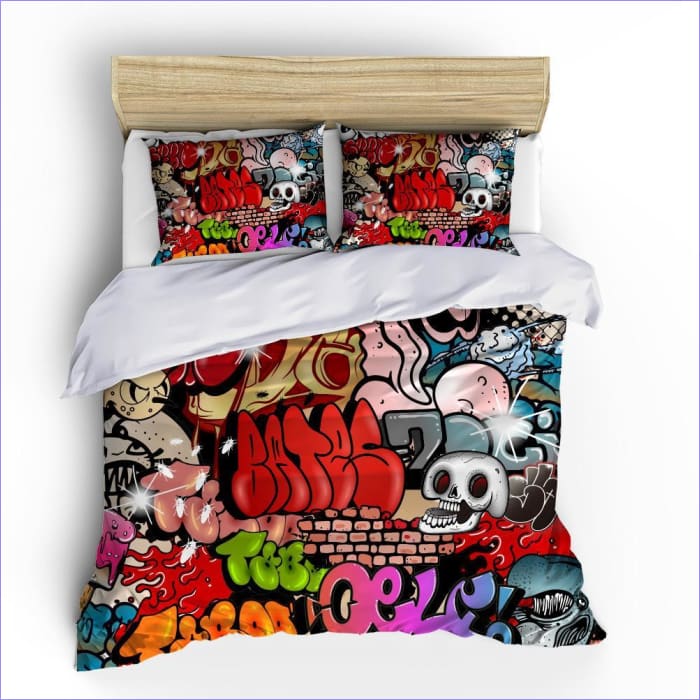 Graffiti Dynebetræk Til 2 Personer