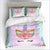Unicorn Dynebetræk Pige Horn Rainbow