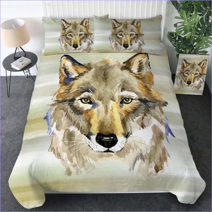 Beige Wolf Dynebetræk
