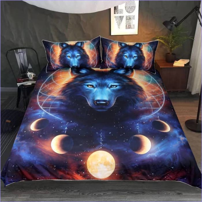 Moon Phase Wolf Dynebetræk