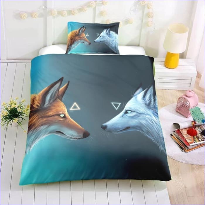 Wolf Ansigt Til Ansigt Dynebetræk