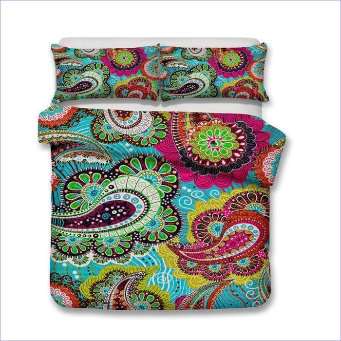 Farverigt Og Blomstrende Mandala Dynebetræk