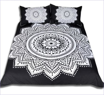 Sort Og Hvid Blonde Mandala Dynebetræk
