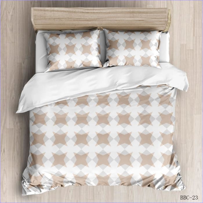 Moderne Dynebetræk Beige Stjerner