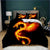 Sort Dynebetræk Dragon On Fire