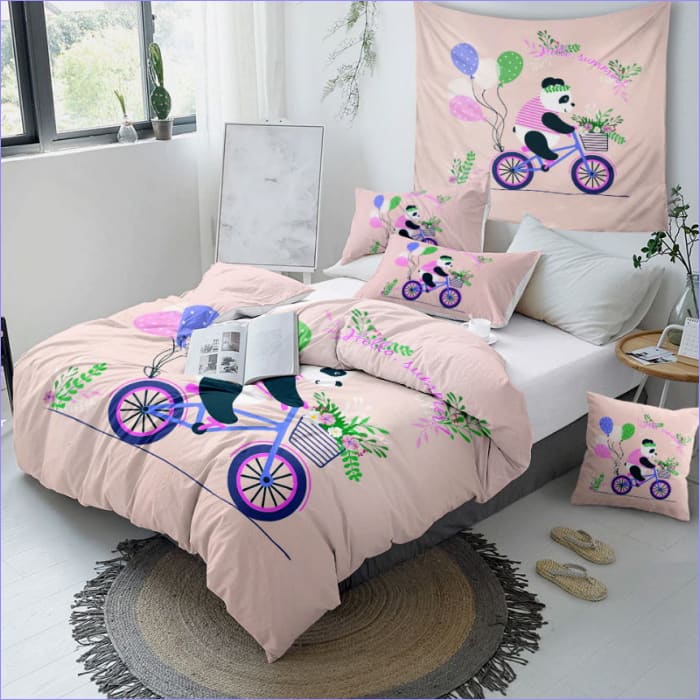 Dynebetræk Panda On Bike