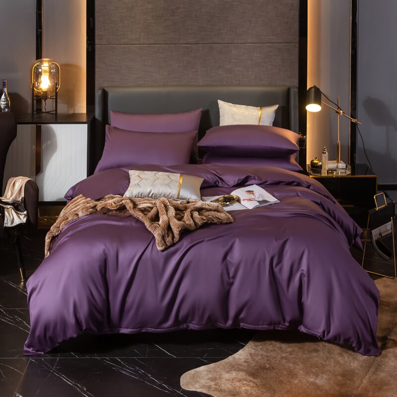 100% Bomuld Almindeligt Dynebetræk Lilla