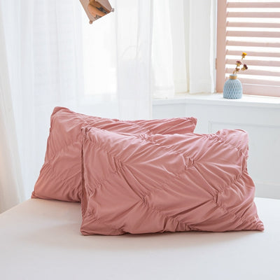 Powder Pink Pinch Pleat Almindeligt Dynebetræk