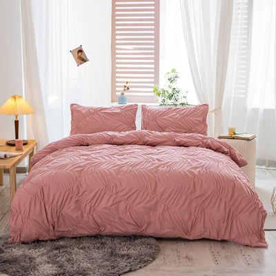 Powder Pink Pinch Pleat Almindeligt Dynebetræk
