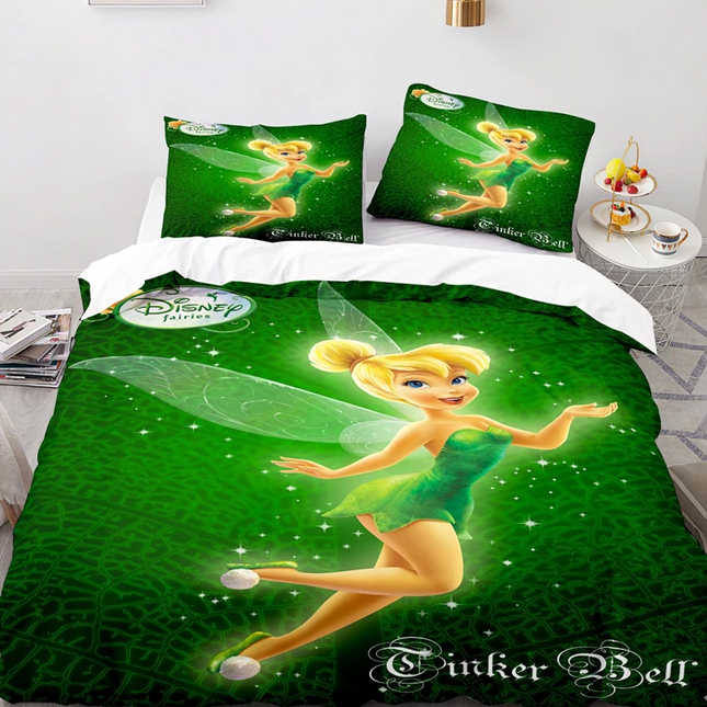 Grønt Dynebetræk Tinker Bell Flies