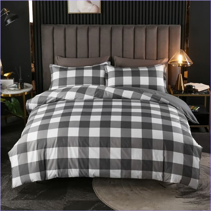 Sort Og Hvid Gingham Dynebetræk