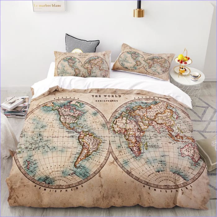 Vintage Terrestrial Globe Dynebetræk