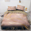 Pink Og Guld Marmor Print Dynebetræk