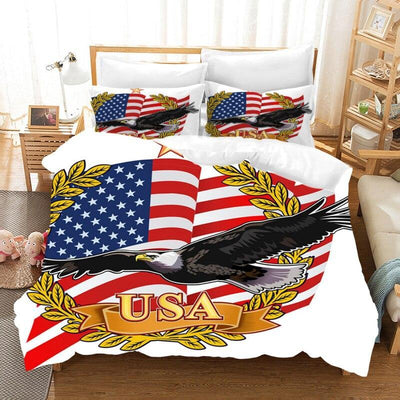 Vintage Amerikansk Flag Sengesæt