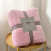 Pink Plaid Microfiber Fleece Tæppe