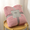 Bleg Pink Plaid Mikrofiber Fleece Tæppe